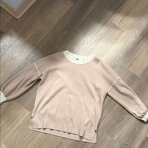 Beige and White Sweater